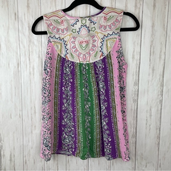 Anthropologie One September rainbow embroidered tank Small - Picture 6 of 6